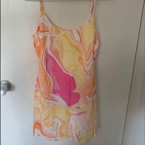 Cute open back tie dye dress!
